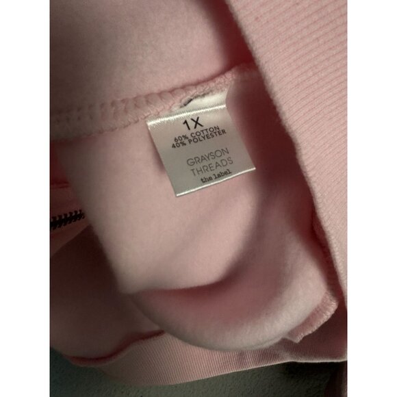 Grayson Threads The Label Plus Size Pink Milan Hoodie Size 1X Pink New With Tags - Picture 7 of 8